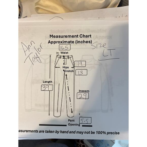 Ann Taylor Black Pull-on Straight Ankle Pants Large/Tall Zippered Pockets - Picture 7 of 16